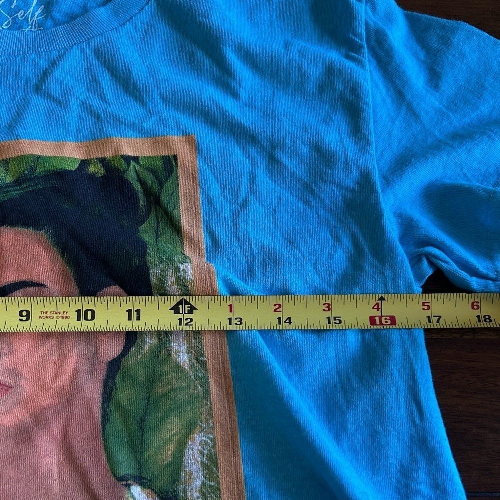 Self Portrait Blue Sky Frida Kahlo with Monkey Short Sleeve Tee Shirt Size Small - Picture 4 of 8